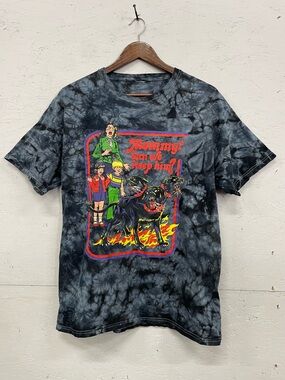 Steven Rhodes "Mommy! Can We Keep Him?" Tie Dyed Graphic Tee, Size L, EUC
